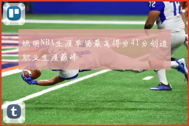 姚明NBA生涯单场最高得分41分创造职业生涯巅峰